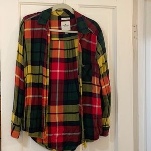 HP🥳✨ American Eagle Boyfriend Fit Flannel Top